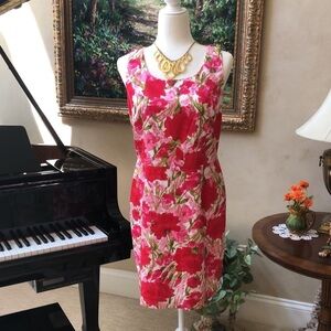 Inc International Concepts Pink Floral Sleeveless Summer Dress Women’s Size 8